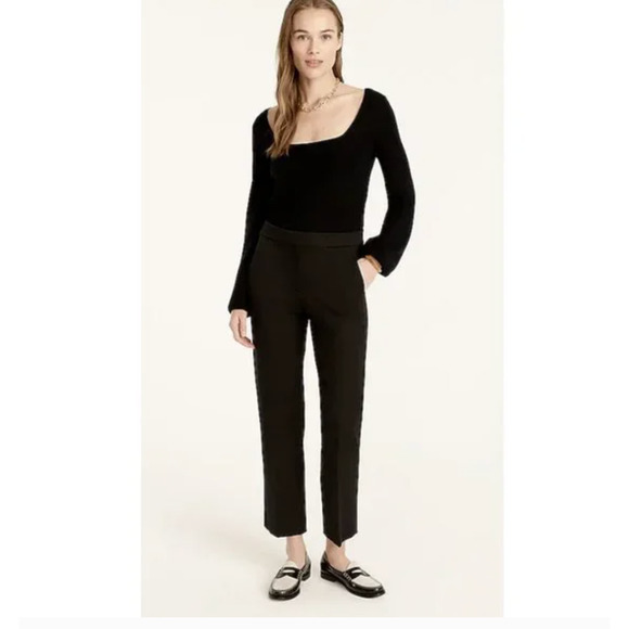 NWT J Crew Kate Straight Leg Pants 22 Bi-Stretch Trouser Black BF401 J.Crew - Picture 1 of 5